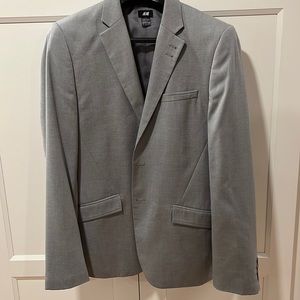 H&M Light Grey/Silver Blazer - 40R